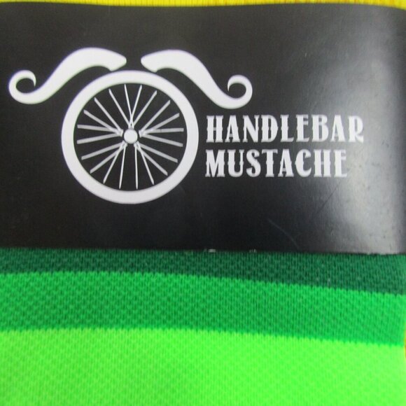 Handlebar Mustache Aireator D-Logo Double Cuff Multicolor Nylon Socks Size Large - Picture 2 of 6
